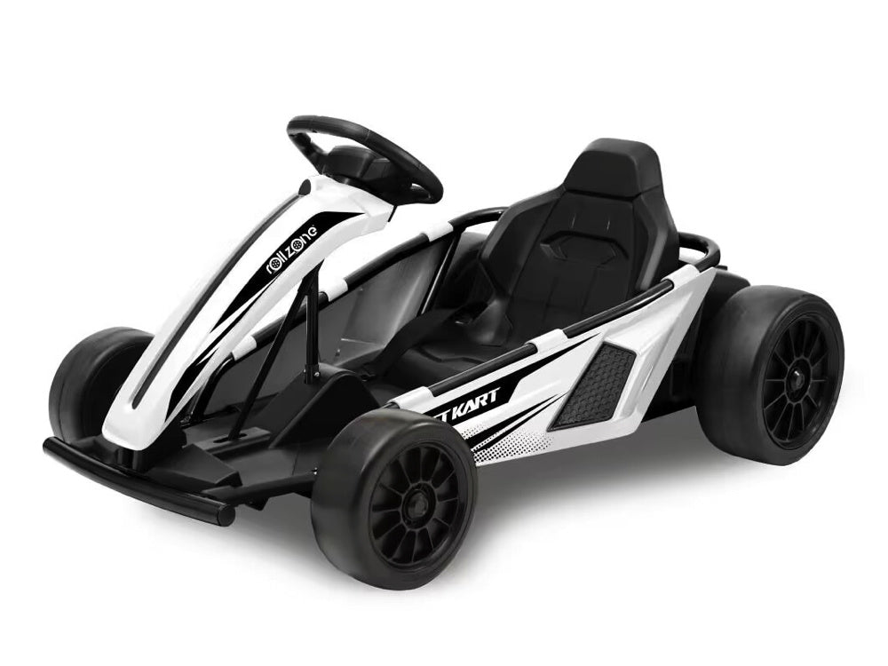 Rollzone Drift Go-Kart, 24 Volt Lithium Kart Met 200 Watt Motoren, Nieuwe Editie!