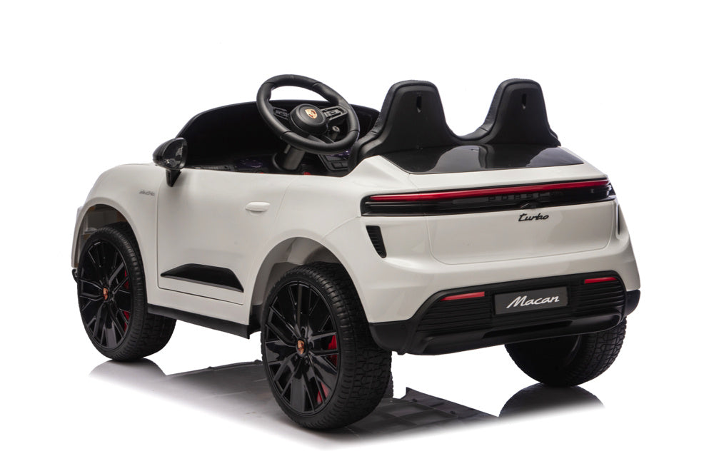 Porsche Macan Turbo, Elektrische Kinderauto Met Een Lithium Accu, Muziek Module, Rubberen Banden En Meer.