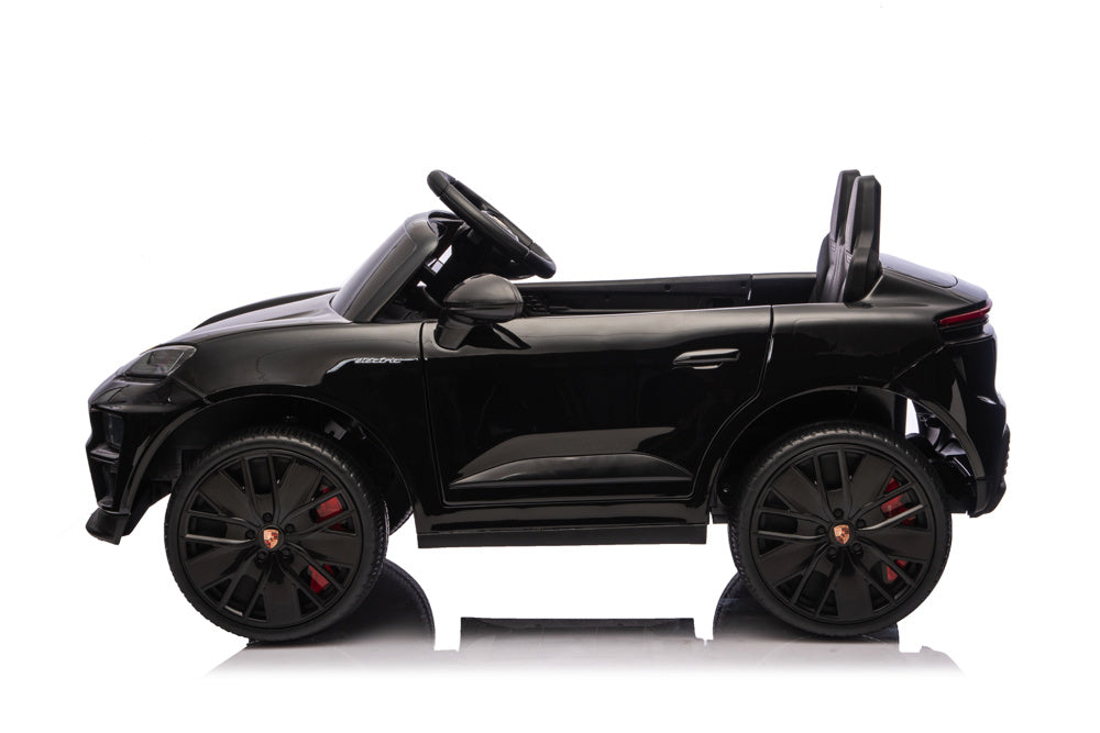 Porsche Macan Turbo, Elektrische Kinderauto Met Een Lithium Accu, Muziek Module, Rubberen Banden En Meer.