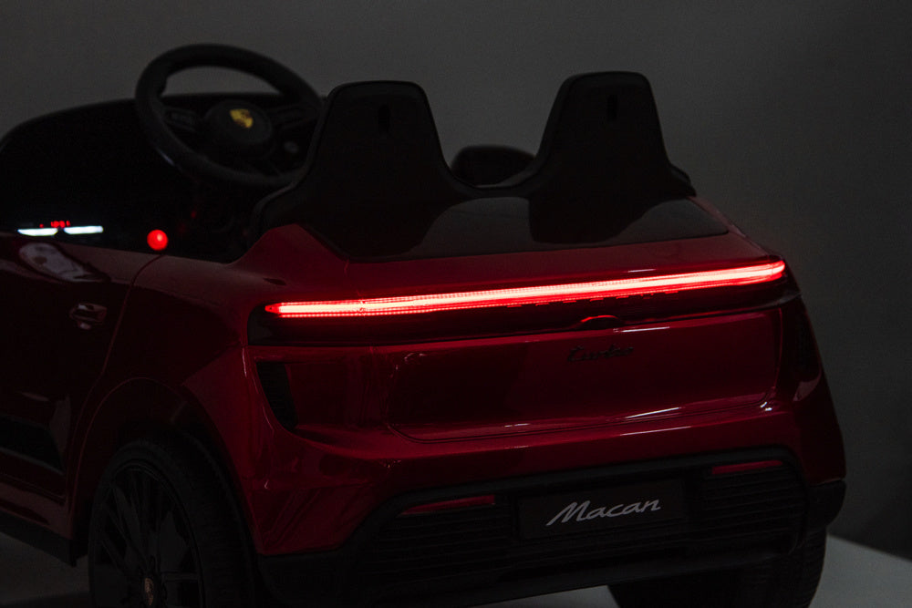 Porsche Macan Turbo, Elektrische Kinderauto Met Een Lithium Accu, Muziek Module, Rubberen Banden En Meer.