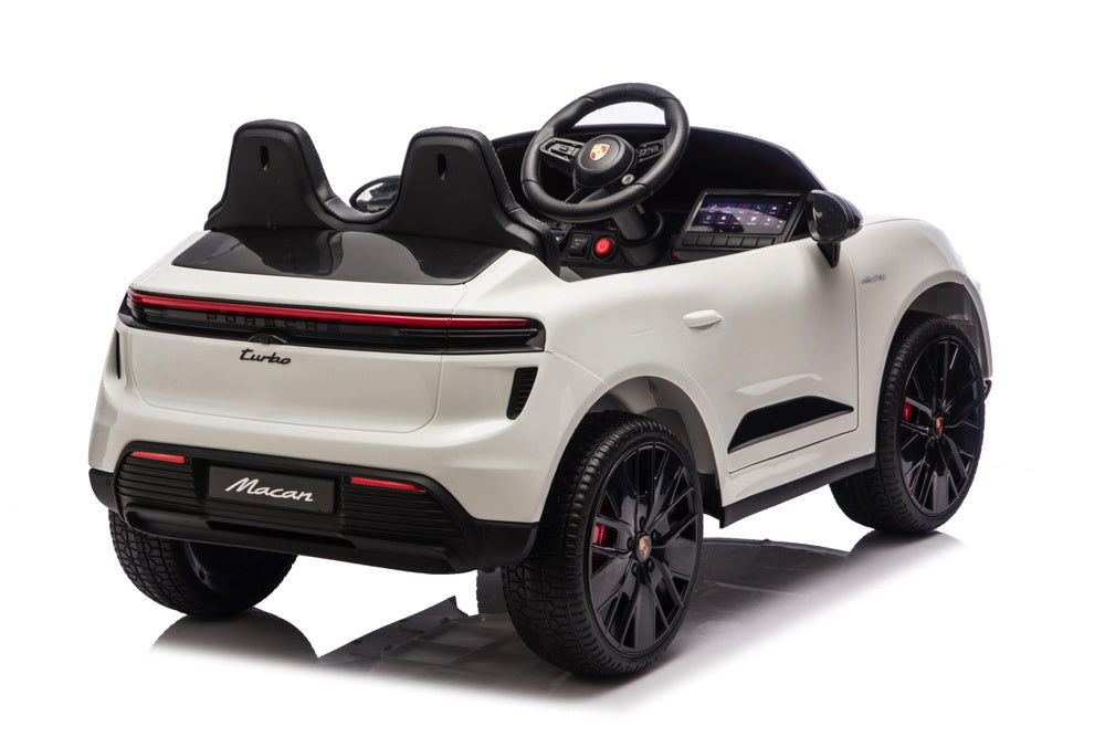 Porsche Macan Turbo, Elektrische Kinderauto Met Een Lithium Accu, Muziek Module, Rubberen Banden En Meer.