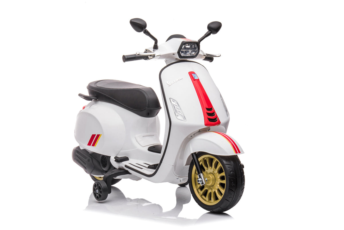 Vespa Sprint, 12 Volt Elektrische Scooter Met Muziek En Meer!