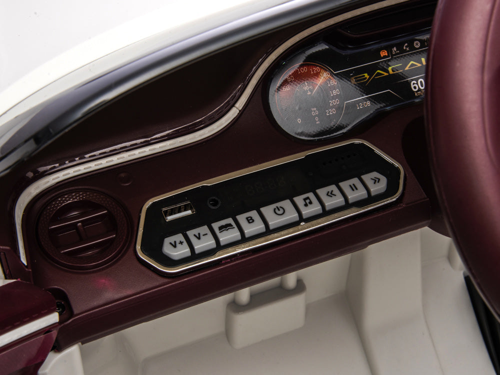 Bentley Bacalar, 12 Volt Elektrische Kinderauto, Leder Zitje, Rubberen Banden En Meer.