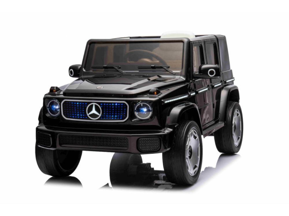 Mercedes Benz Eqg, 12 Volt Elektrische Kinderauto Met Rubberen Banden, Leder Zitje En Meer!