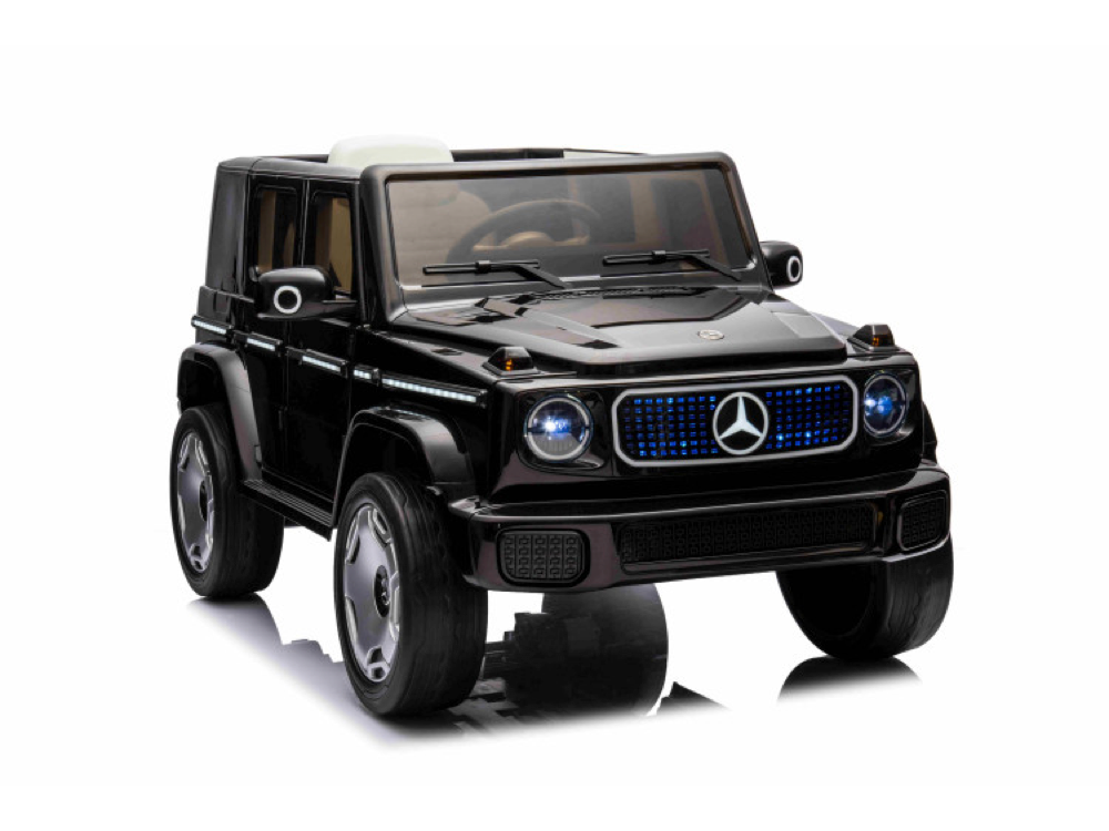 Mercedes Benz Eqg, 12 Volt Elektrische Kinderauto Met Rubberen Banden, Leder Zitje En Meer!