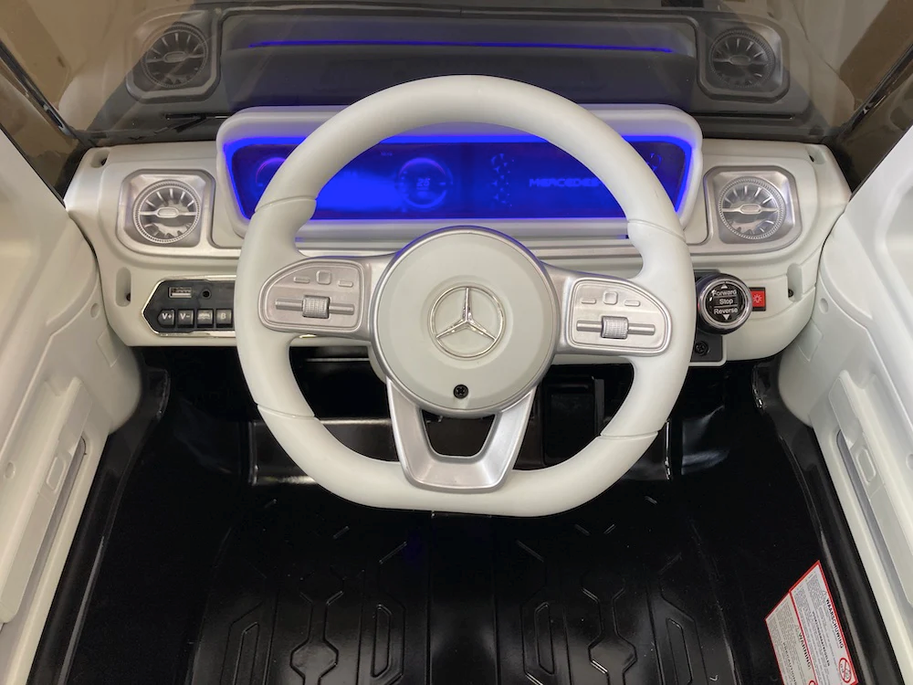 Mercedes Benz Eqg, 12 Volt Elektrische Kinderauto Met Rubberen Banden, Leder Zitje En Meer!