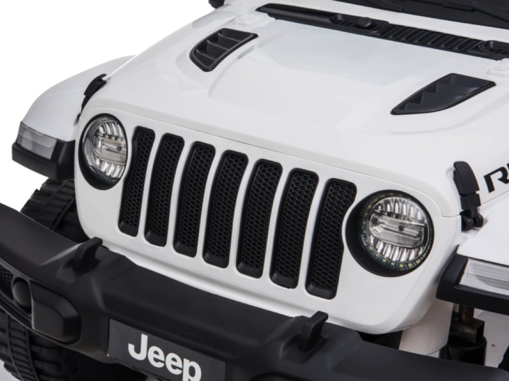 Jeep Wrangler Rubicon, 12V Kinderauto Met Lithium Accu, Rubberen Banden, Leder Zitje