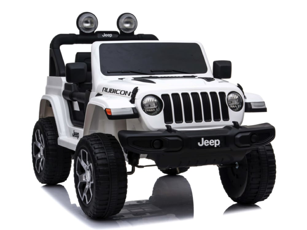 Jeep Wrangler Rubicon, 12V Kinderauto Met Lithium Accu, Rubberen Banden, Leder Zitje
