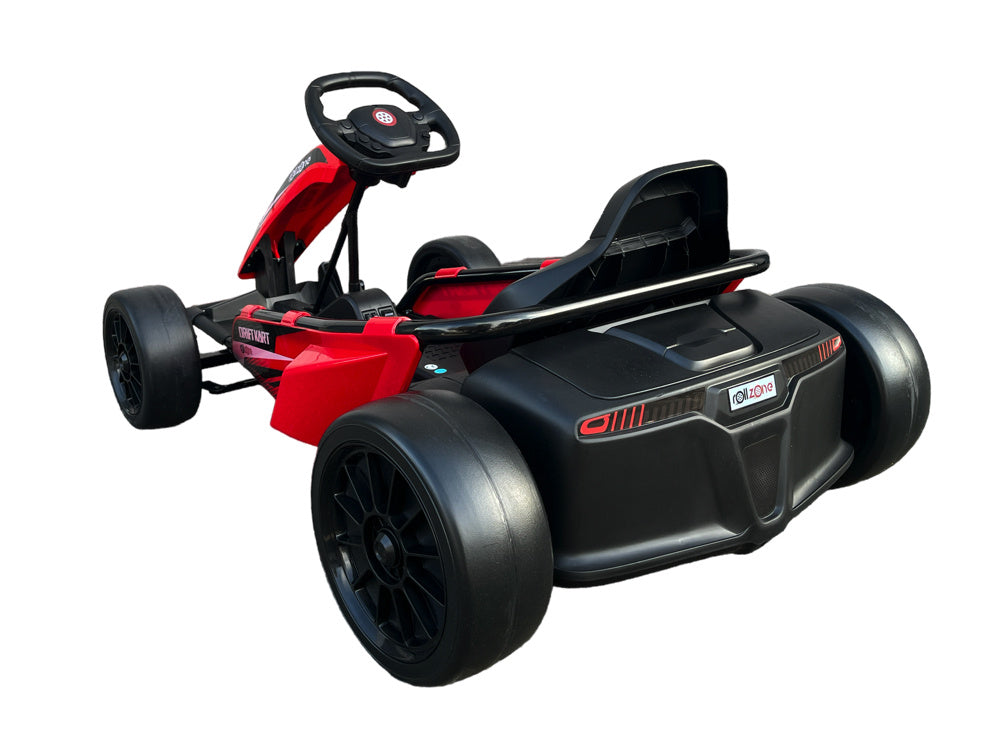 Rollzone Drift Go-Kart, 24 Volt Lithium Kart Met 200 Watt Motoren, Nieuwe Editie!