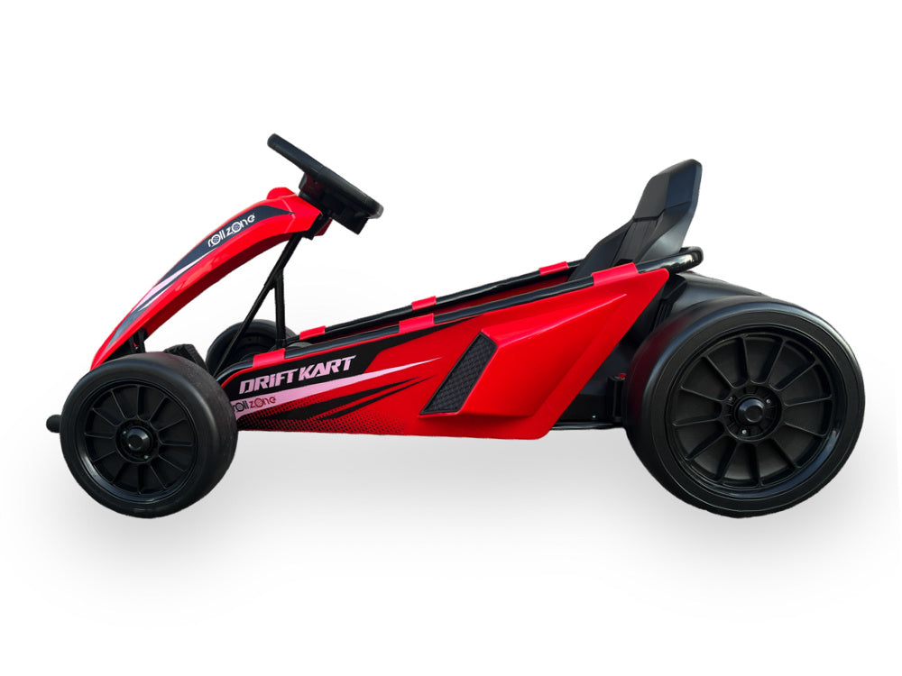 Rollzone Drift Go-Kart, 24 Volt Lithium Kart Met 200 Watt Motoren, Nieuwe Editie!