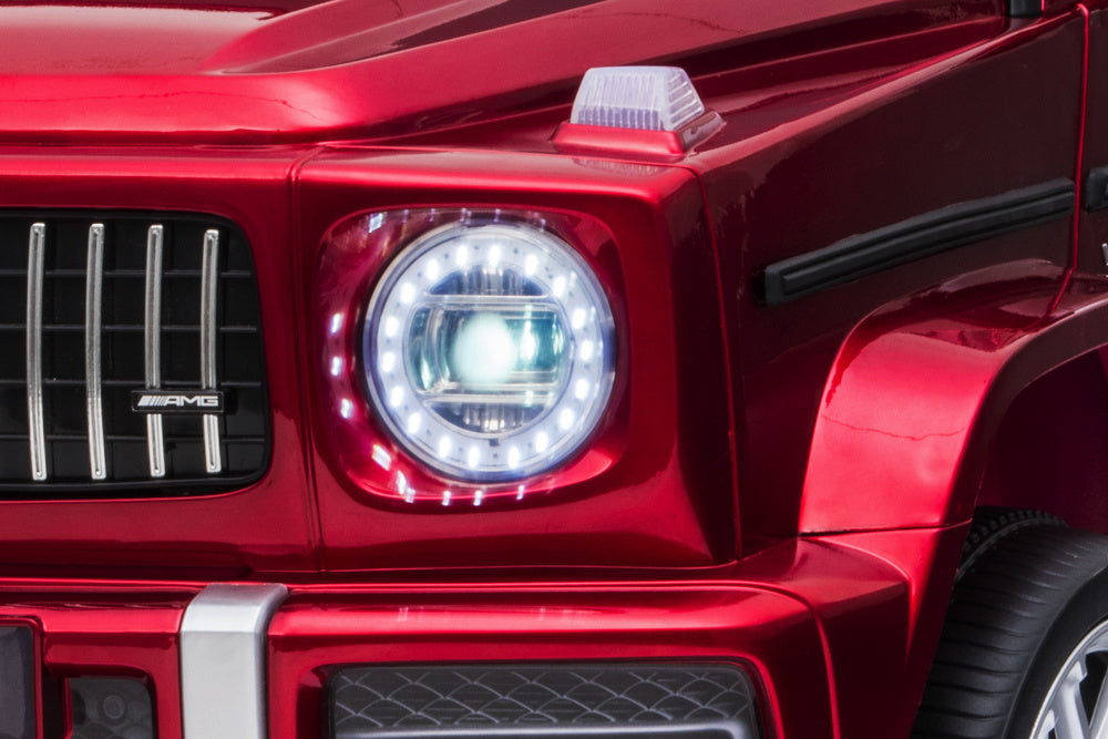 Mercedes G63, Kinderauto Met Lithium Accu, Rubberen Banden, Leder Zitje