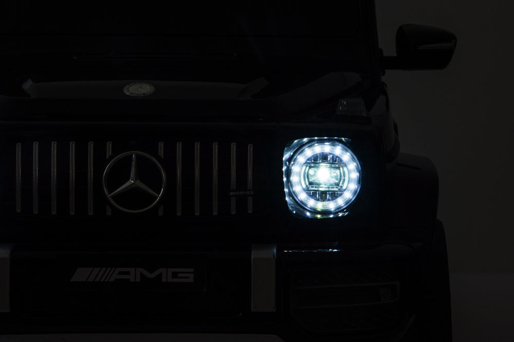 Mercedes G63, Kinderauto Met Lithium Accu, Rubberen Banden, Leder Zitje