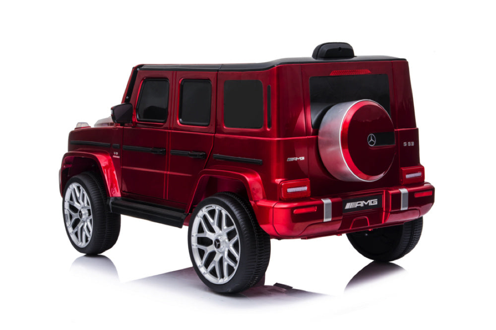 Mercedes G63, Kinderauto Met Lithium Accu, Rubberen Banden, Leder Zitje