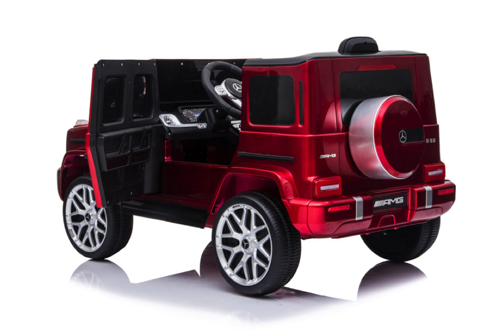 Mercedes G63, Kinderauto Met Lithium Accu, Rubberen Banden, Leder Zitje