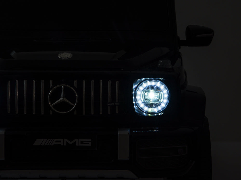 Mercedes G63, 12 Volt Kinder Accu Auto, Rubberen Banden, Leder Zitje En Meer!
