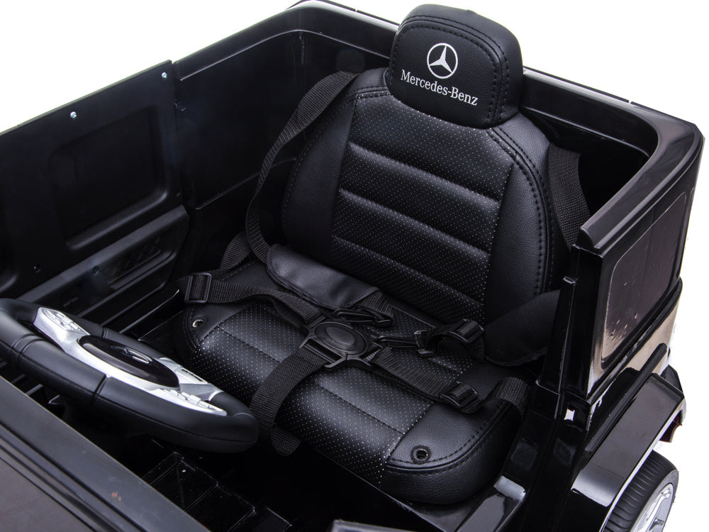Mercedes G63, Kinderauto Met Lithium Accu, Rubberen Banden, Leder Zitje