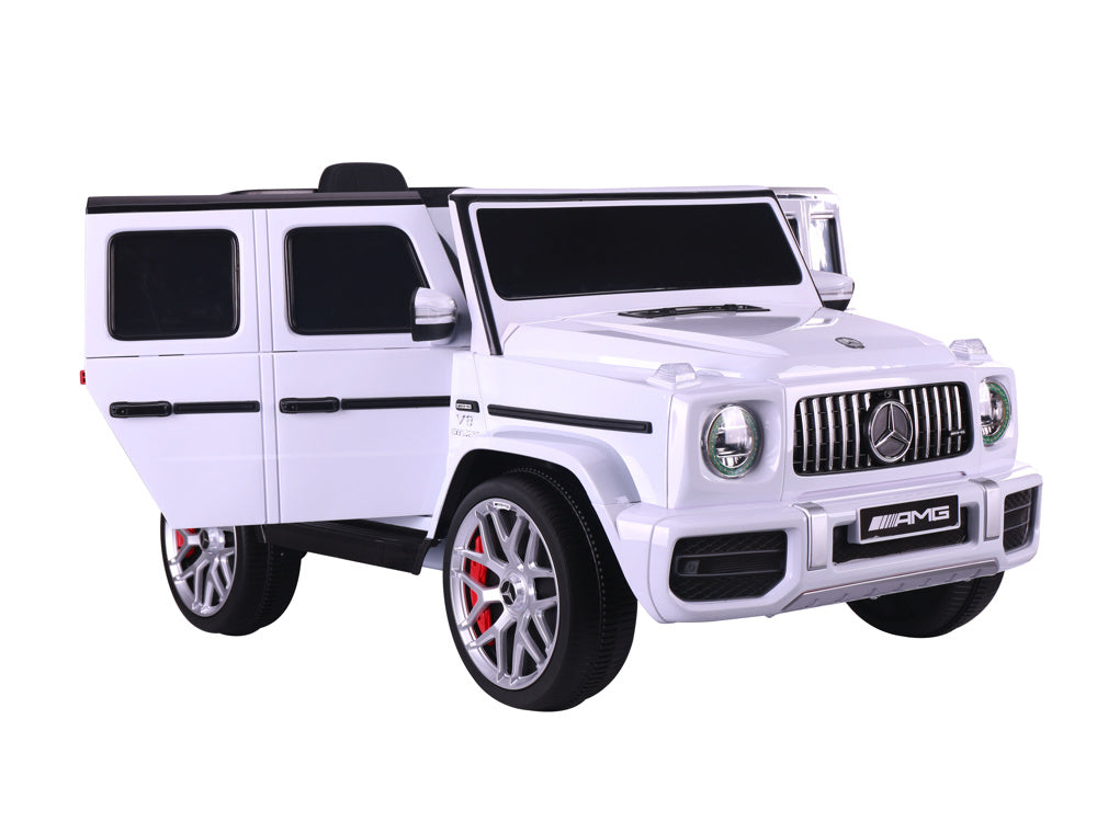 Mercedes G63, 12 Volt Kinder Accu Auto, Rubberen Banden, Leder Zitje En Meer!