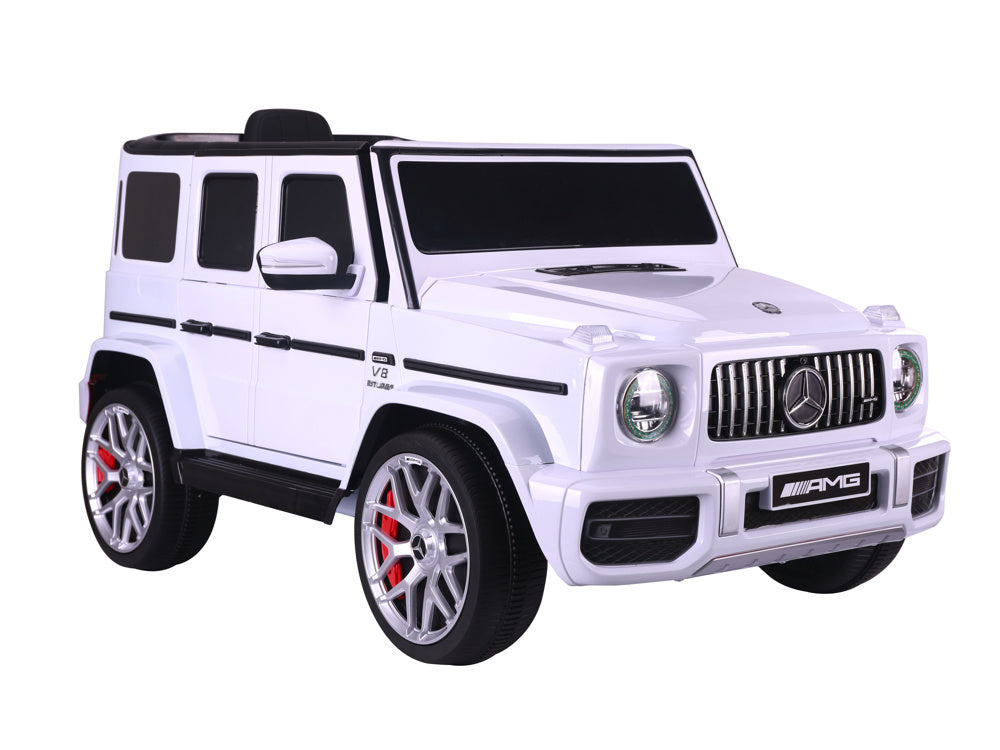 Mercedes G63, Kinderauto Met Lithium Accu, Rubberen Banden, Leder Zitje