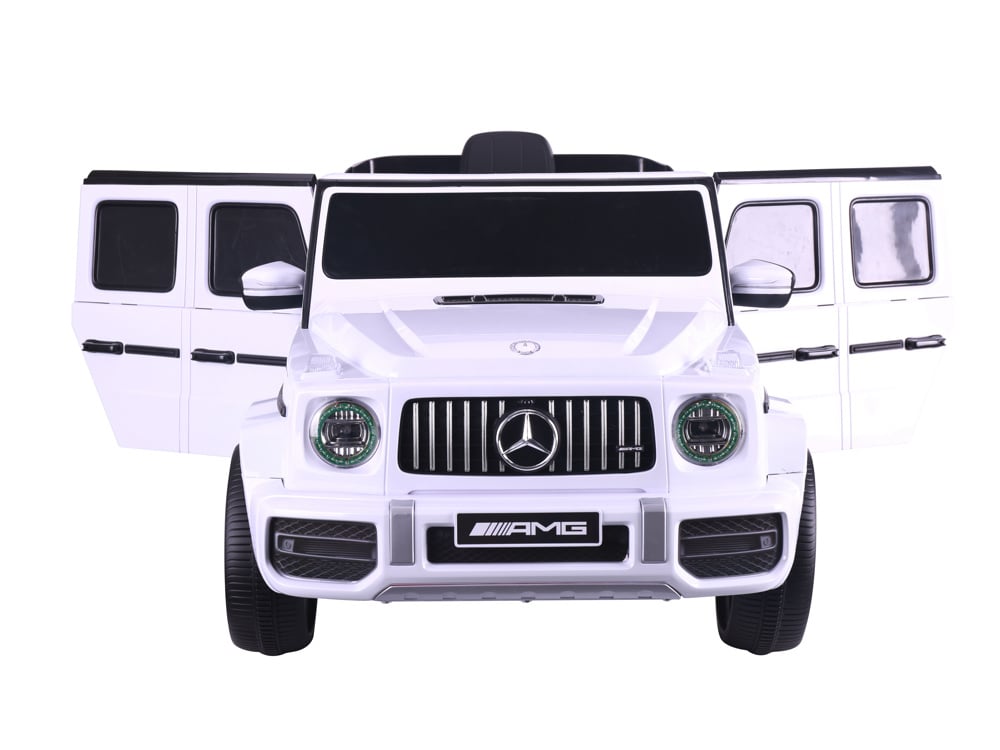 Mercedes G63, 12 Volt Kinder Accu Auto, Rubberen Banden, Leder Zitje En Meer!