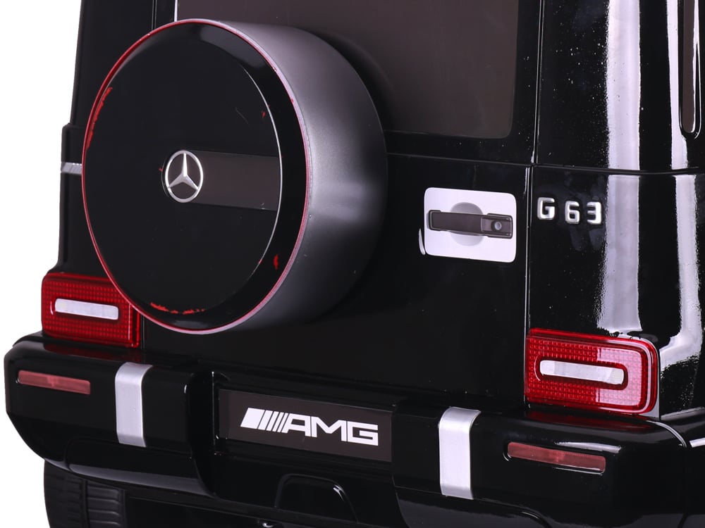Mercedes G63, Kinderauto Met Lithium Accu, Rubberen Banden, Leder Zitje