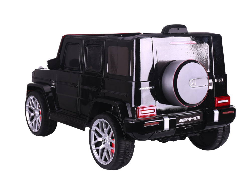 Mercedes G63, Kinderauto Met Lithium Accu, Rubberen Banden, Leder Zitje