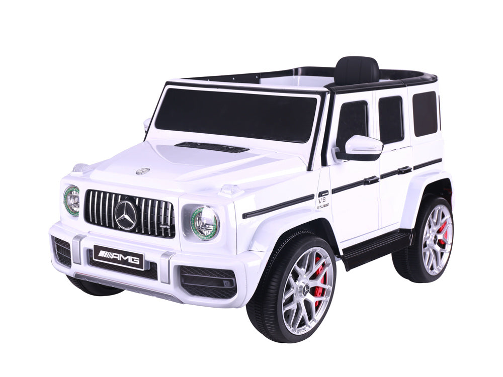 Mercedes G63, 12 Volt Kinder Accu Auto, Rubberen Banden, Leder Zitje En Meer!