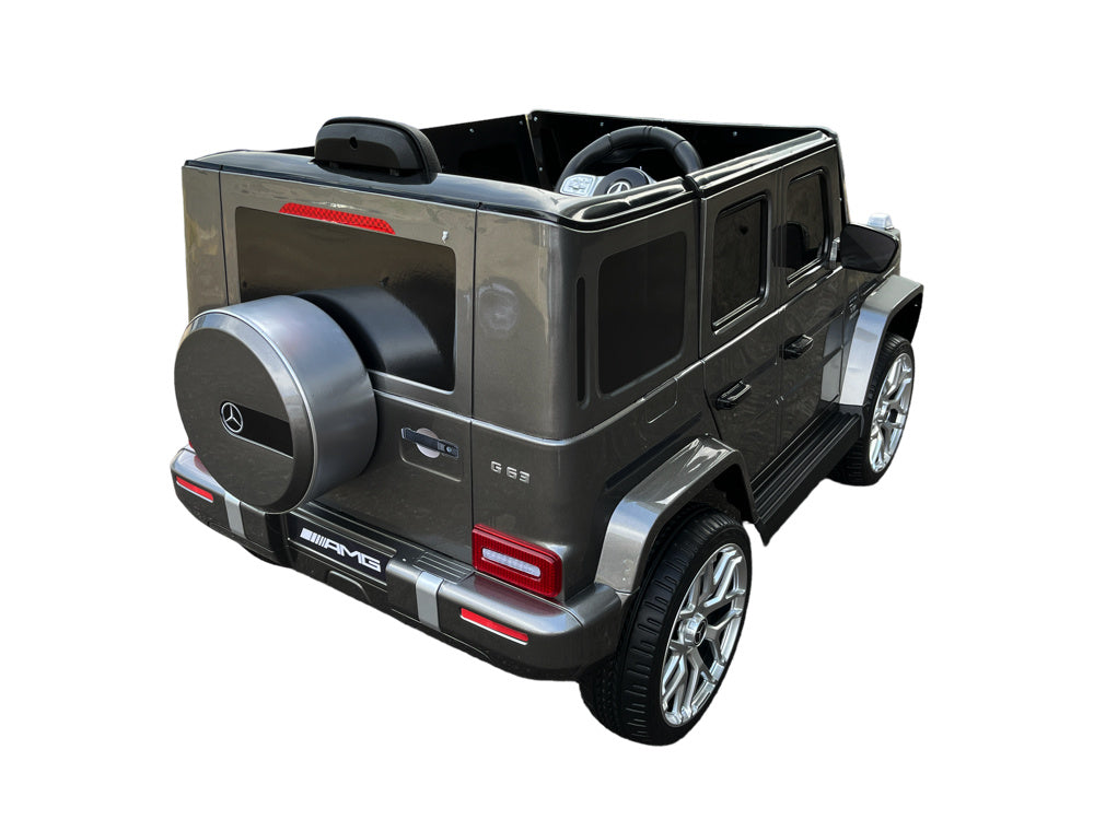 Mercedes G63, Kinderauto Met Lithium Accu, Rubberen Banden, Leder Zitje