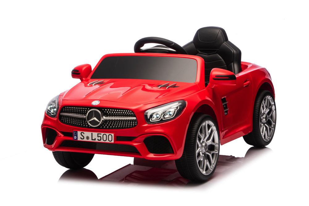 Mercedes Sl500, 12 Volt Elektrische Kinderauto Met Een Lithium Accu, Rubberen Banden, Leder Zitje En Meer!