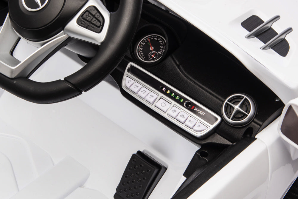 Mercedes Sl500, 12 Volt Elektrische Kinderauto Met Een Lithium Accu, Rubberen Banden, Leder Zitje En Meer!