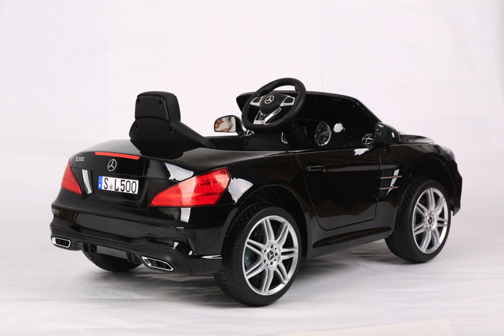 Mercedes Sl500, 12 Volt Elektrische Kinderauto Met Een Lithium Accu, Rubberen Banden, Leder Zitje En Meer!