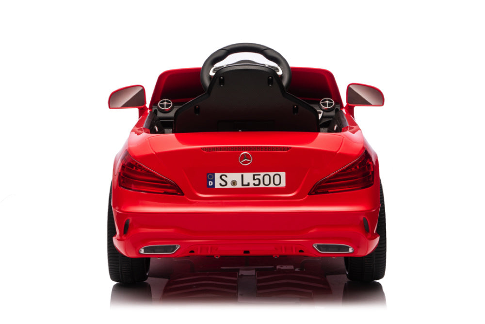 Mercedes Sl500, 12 Volt Elektrische Kinderauto Met Een Lithium Accu, Rubberen Banden, Leder Zitje En Meer!