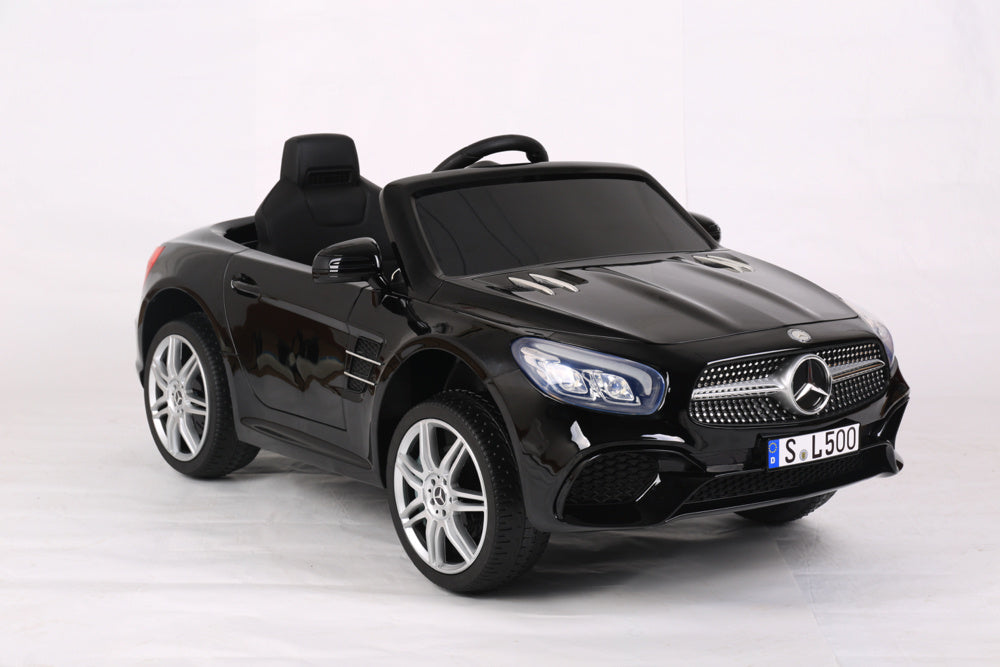 Mercedes Sl500, 12 Volt Elektrische Kinderauto Met Een Lithium Accu, Rubberen Banden, Leder Zitje En Meer!