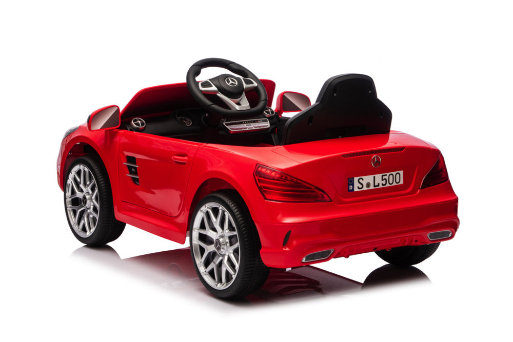 Mercedes Sl500, 12 Volt Elektrische Kinderauto Met Een Lithium Accu, Rubberen Banden, Leder Zitje En Meer!