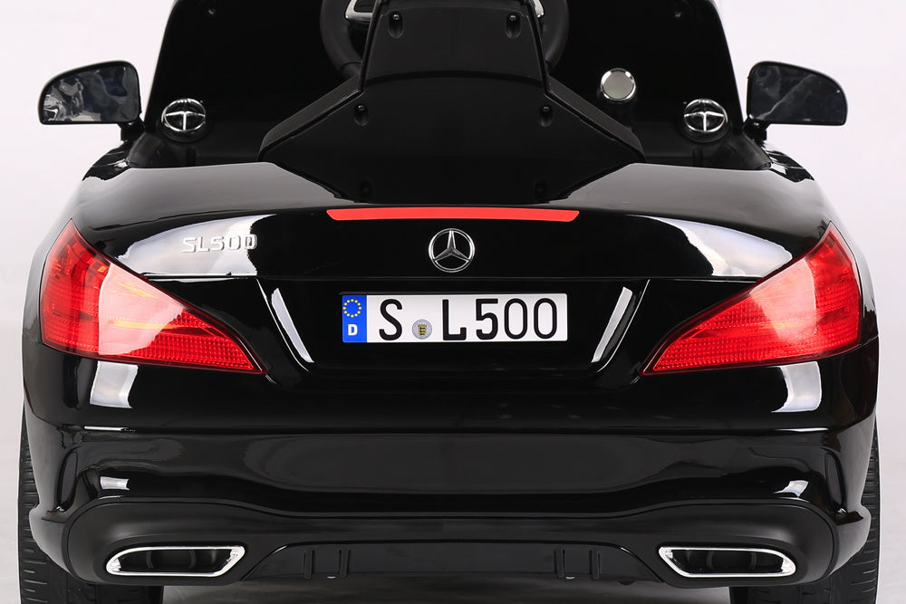 Mercedes Sl500, 12 Volt Elektrische Kinderauto Met Een Lithium Accu, Rubberen Banden, Leder Zitje En Meer!