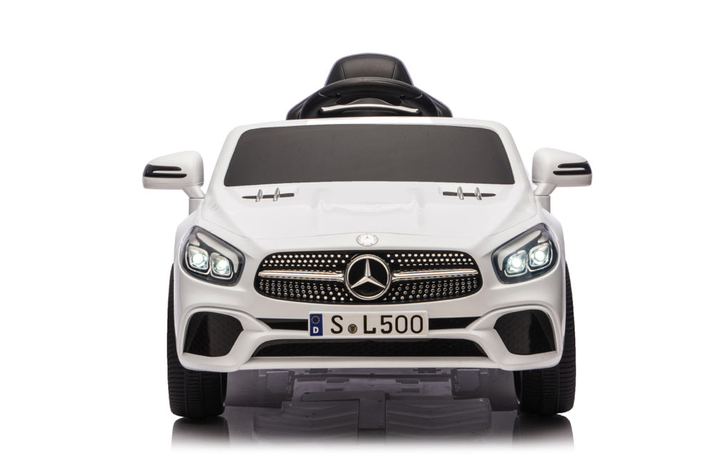 Mercedes Sl500, 12 Volt Elektrische Kinderauto Met Een Lithium Accu, Rubberen Banden, Leder Zitje En Meer!