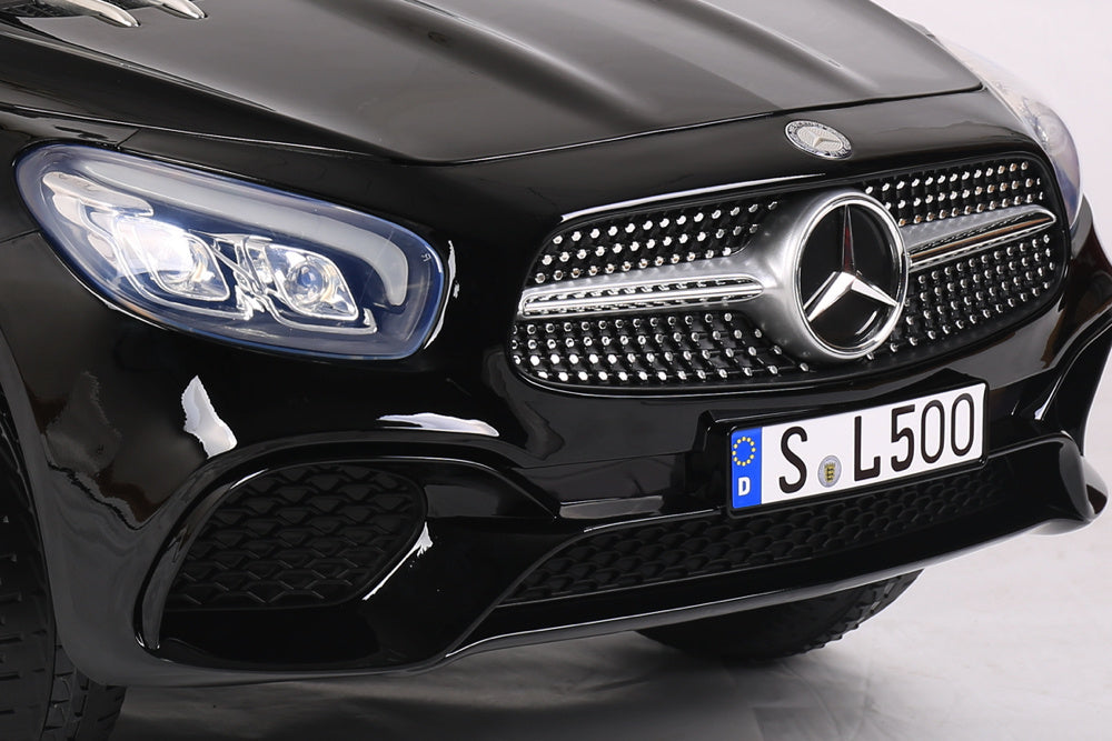 Mercedes Sl500, 12 Volt Elektrische Kinderauto Met Een Lithium Accu, Rubberen Banden, Leder Zitje En Meer!
