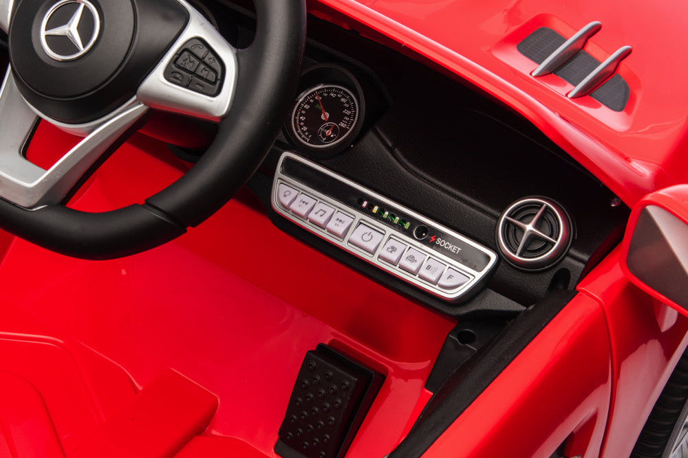 Mercedes Sl500, 12 Volt Elektrische Kinderauto Met Een Lithium Accu, Rubberen Banden, Leder Zitje En Meer!