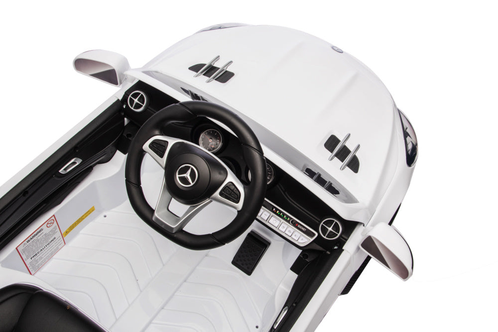 Mercedes Sl500, 12 Volt Elektrische Kinderauto Met Een Lithium Accu, Rubberen Banden, Leder Zitje En Meer!