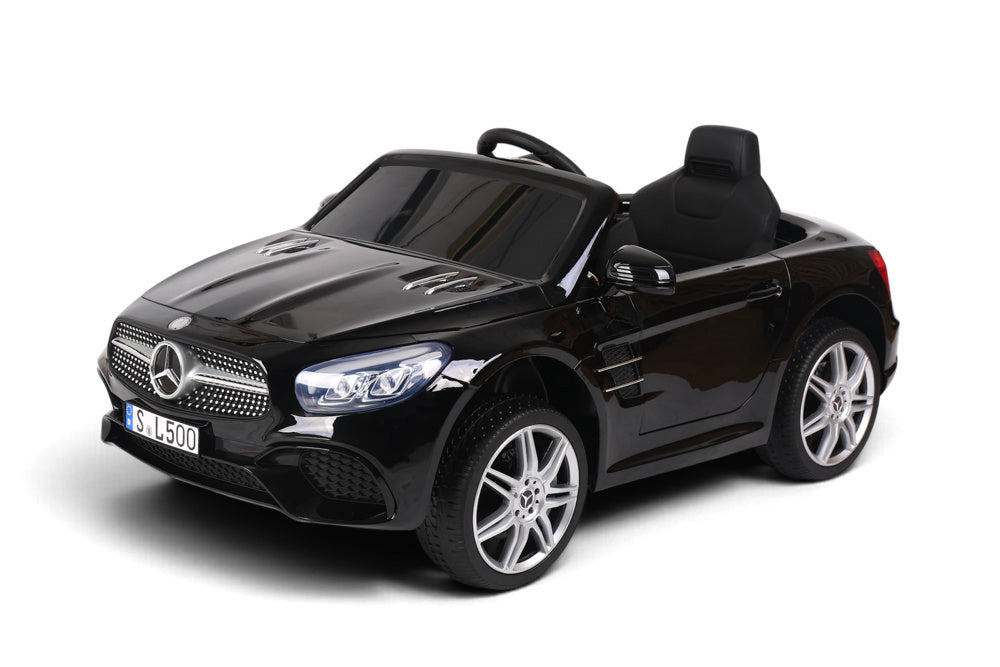 Mercedes Sl500, 12 Volt Elektrische Kinderauto Met Een Lithium Accu, Rubberen Banden, Leder Zitje En Meer!