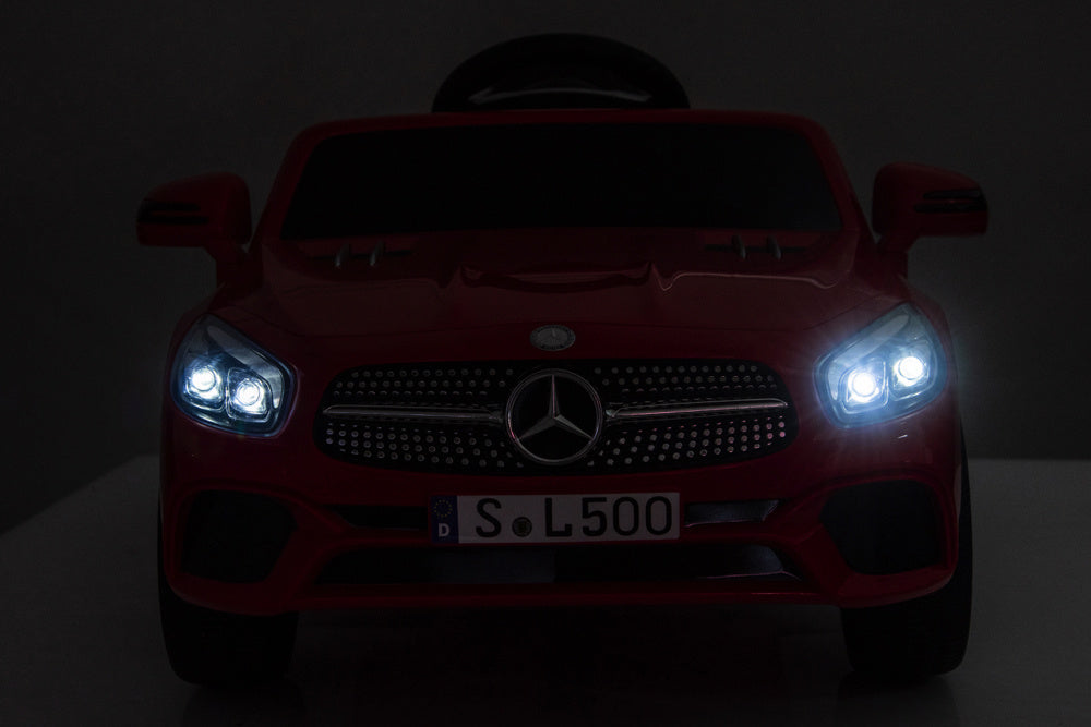 Mercedes Sl500, 12 Volt Elektrische Kinderauto Met Een Lithium Accu, Rubberen Banden, Leder Zitje En Meer!