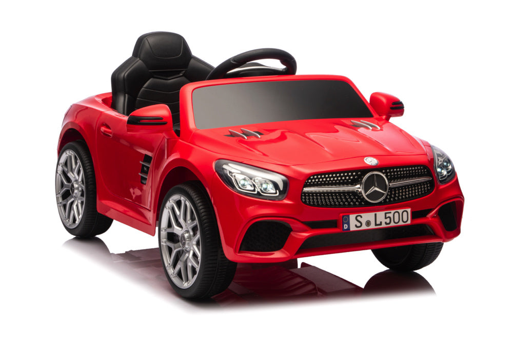 Mercedes Sl500, 12 Volt Elektrische Kinderauto Met Een Lithium Accu, Rubberen Banden, Leder Zitje En Meer!