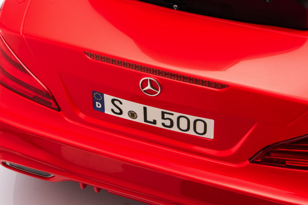 Mercedes Sl500, 12 Volt Elektrische Kinderauto Met Een Lithium Accu, Rubberen Banden, Leder Zitje En Meer!