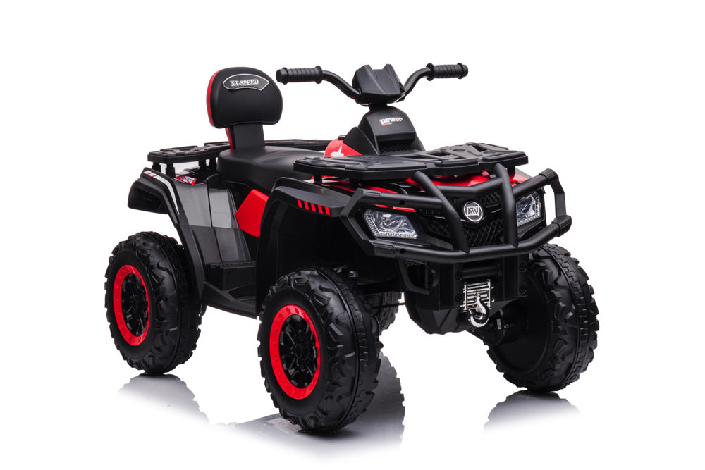 24 Volt Lithium Elektrische Quad, 4 Motoren, Rubberen Banden, Leder Zitting En Meer!