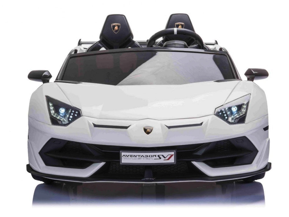 Lamborghini Aventador, 2-Persoons 24 Volt Elektrische Kinderauto Met Rubberen Banden, Leder Zitje!