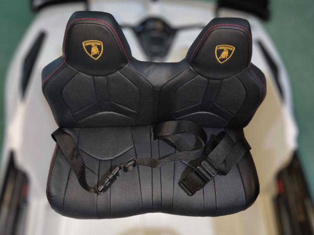 Lamborghini Aventador, 2-Persoons 24 Volt Elektrische Kinderauto Met Rubberen Banden, Leder Zitje!