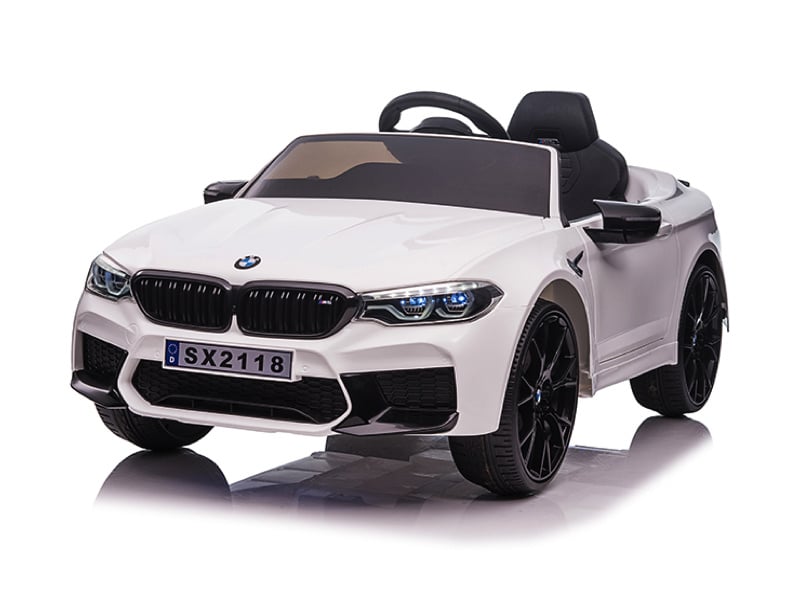 Bmw M5, Leder Zitje, Rubberen Banden, Kinder Accu Auto!