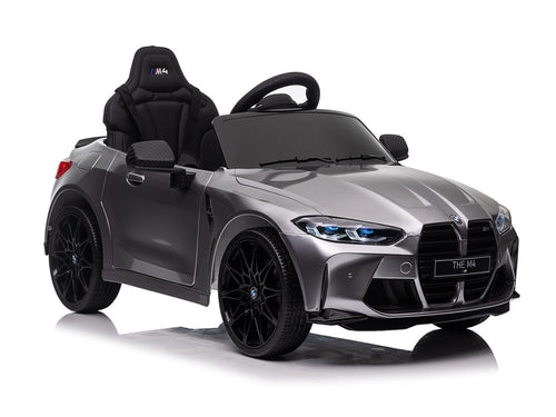 Bmw M4, 12 Volt Elektrische Kinderauto, Leder Zitje, Rubberen Banden, Kinder Accu Auto!